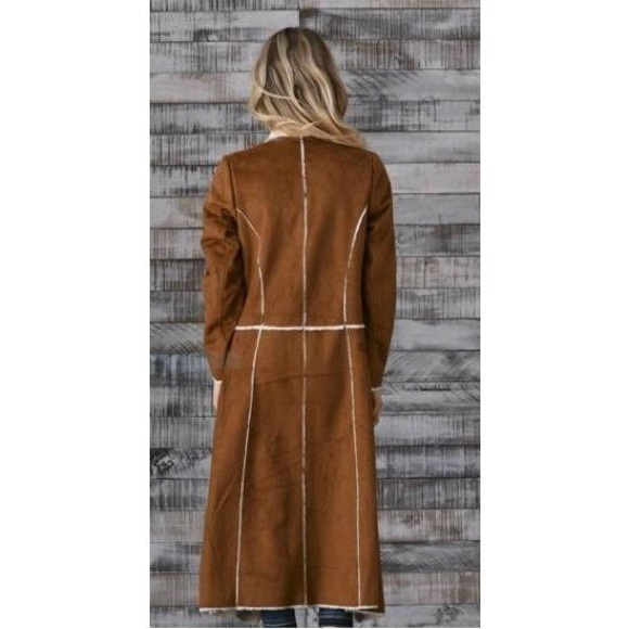 suede maxi coat